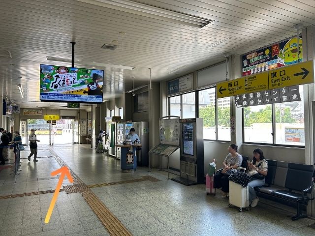JR伊丹駅改札を西口方面に出て伊丹空港行きバス乗り場にアクセスする道順